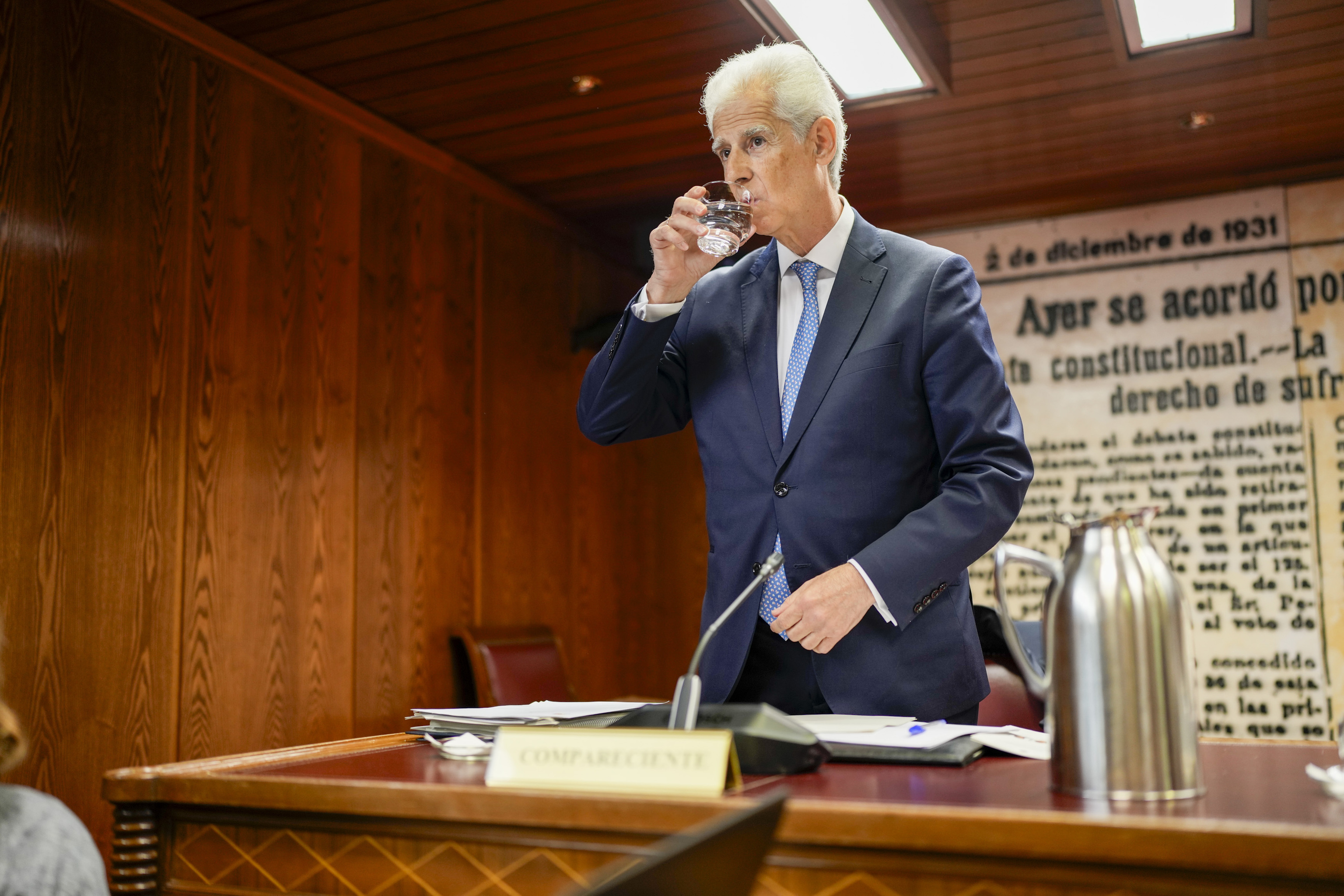 El vicepresidente de la Sepi, Bartolomé Lora, este miércoles en el Senado.