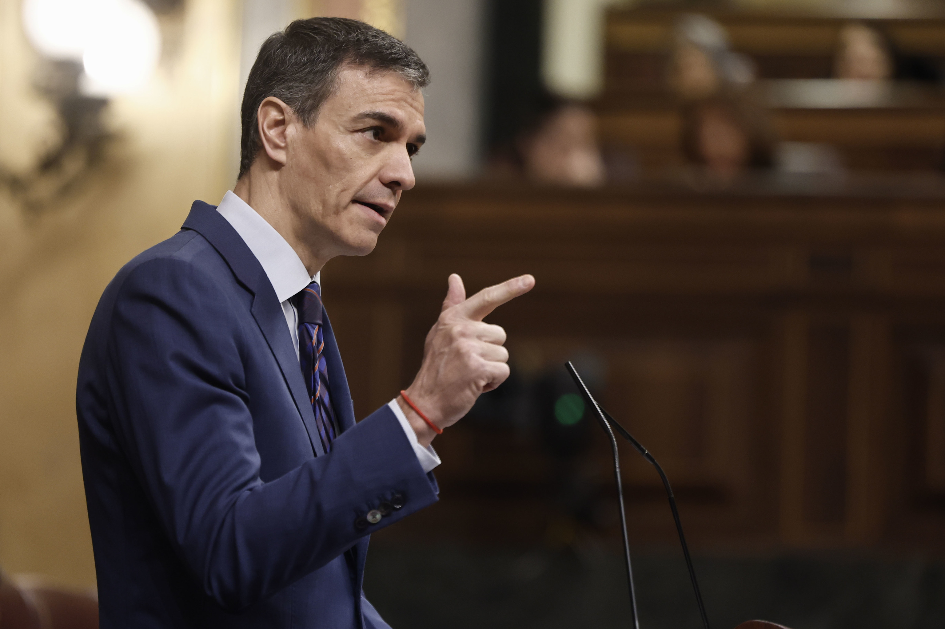 El presidente del Gobierno, Pedro Sánchez, en el Congreso de los Diputados.
