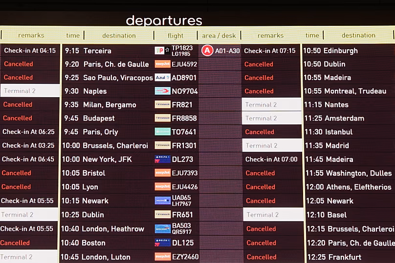 Flights cancelled at Portugal's Lisbon airport during a strike on 11 December 2025