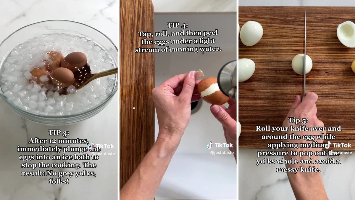 Cómo pelar huevos cocidos sin que la cáscara se pegue - image 1