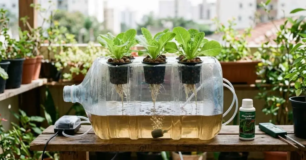 Cultiva tus verduras sin tierra ni luz: Hidroponia fácil con botellones reciclados