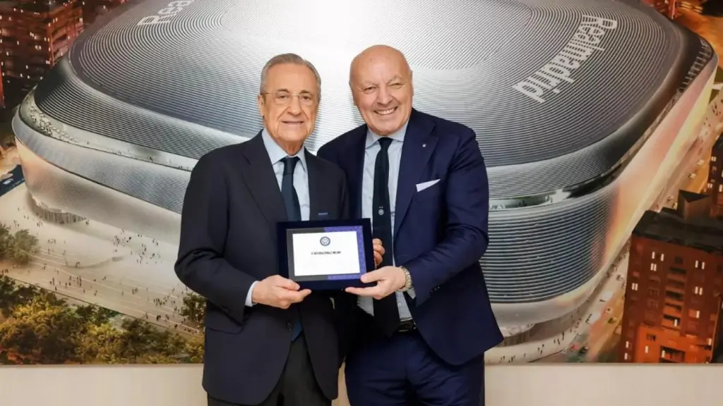 Florentino Pérez y Giuseppe Marotta.