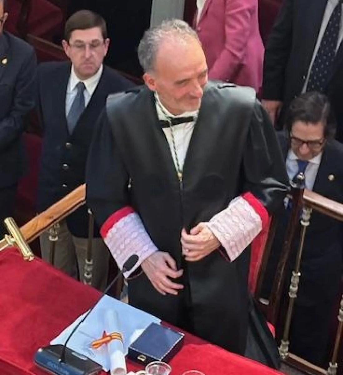 Manuel Marchena, durante su ingreso en la Real Academia de Jurisprudencia y Legislación./