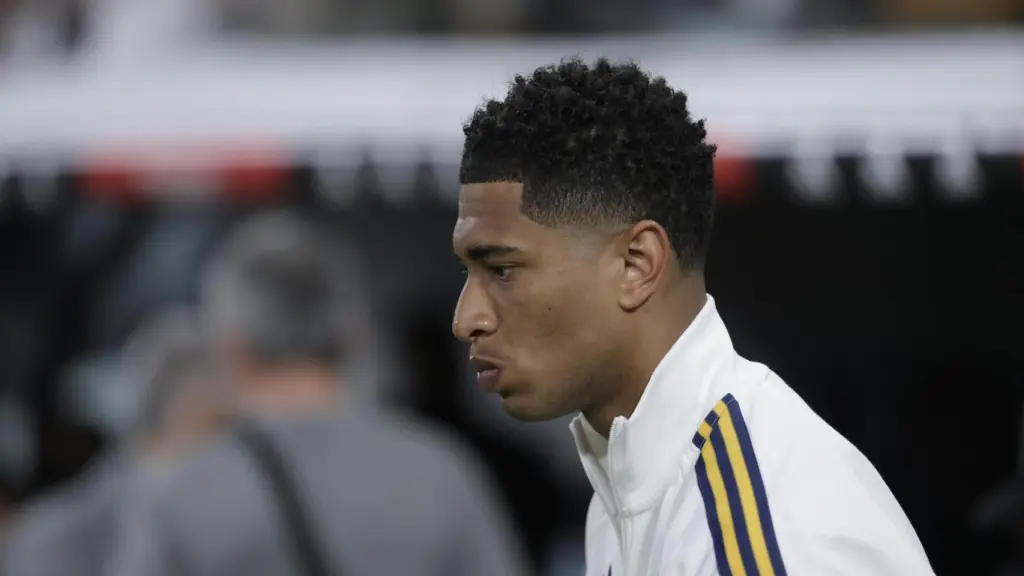 Jude Bellingham, antes de un partido del Real Madrid