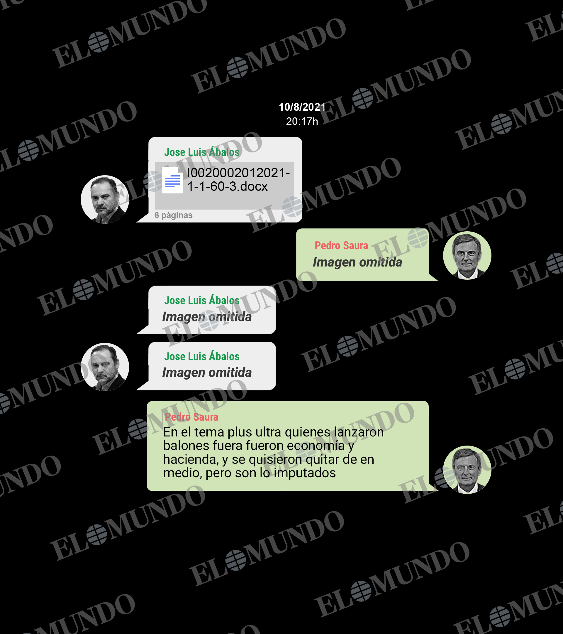Extracto de una conversacion entre el ex ministro José Luis Ábalos y Pedro Saura.