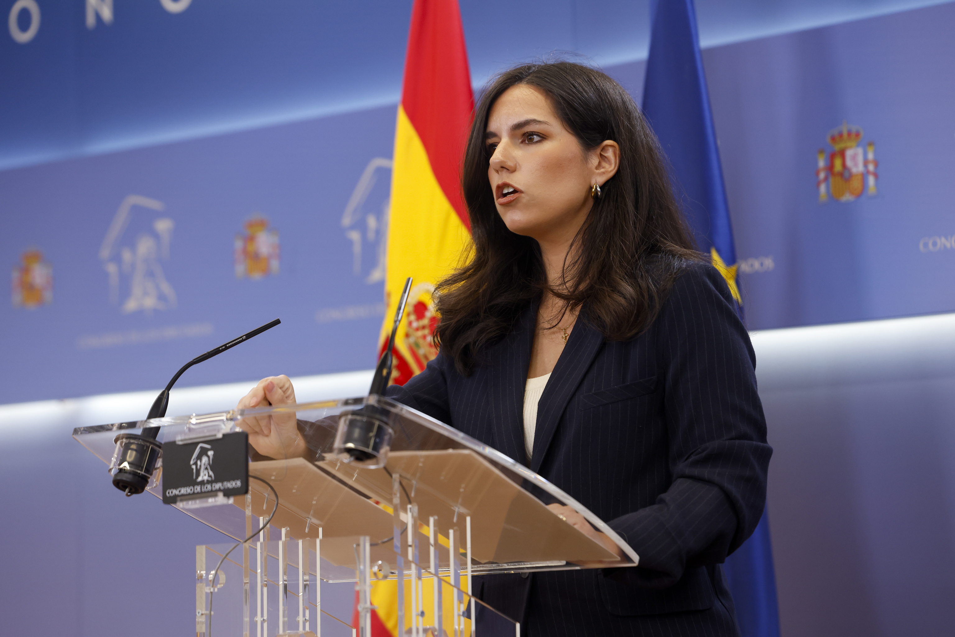 La portavoz de Vox en el Congreso, Pepa Millán, este martes