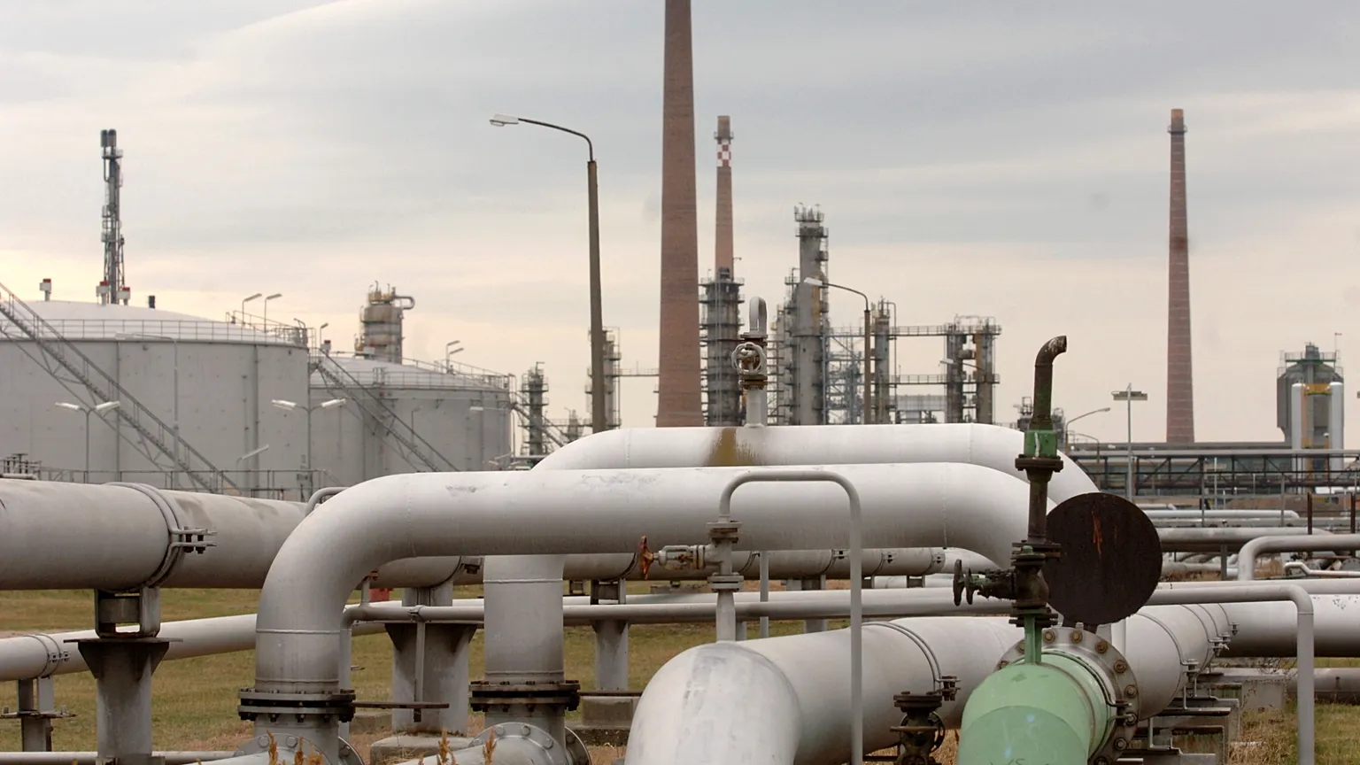 FILE - A general view of a pumping station at the end of the Druzhba oil pipeline in the east German refinery PCK in Schwedt, Wednesday, Jan. 10, 2007.