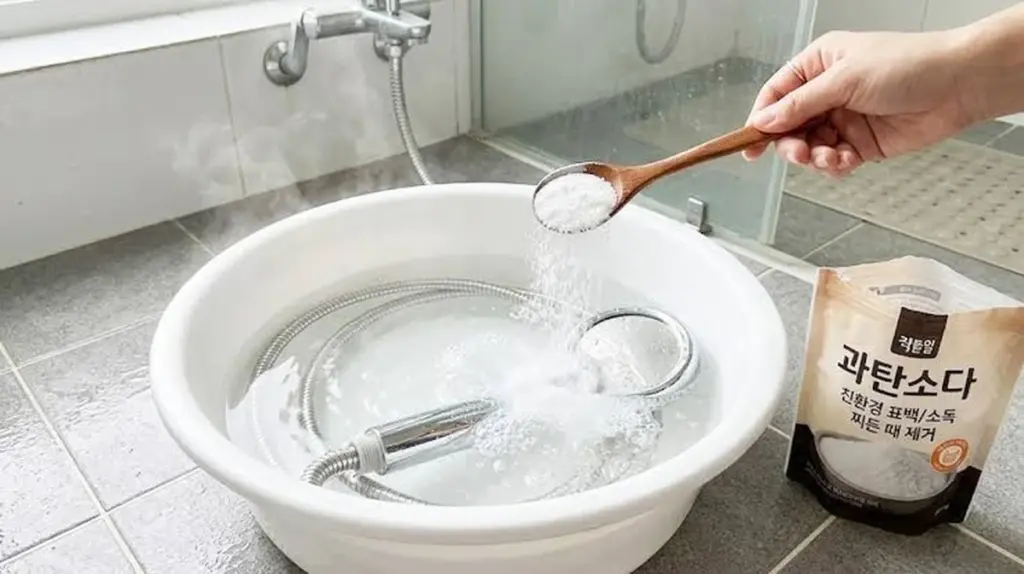 Ducha con cal: el método con percarbonato de sodio y vinagre para dejarla nueva