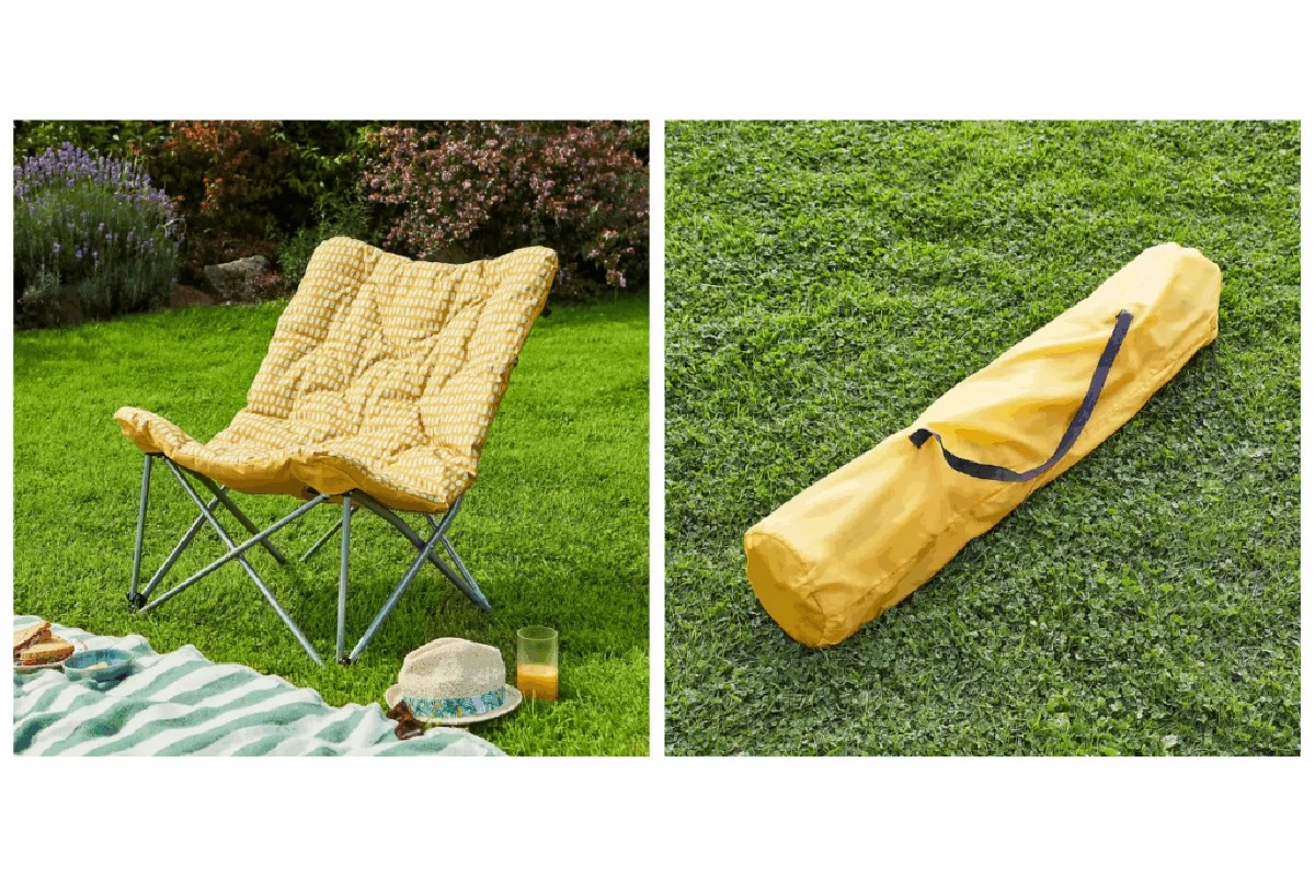Dunelm agota su Padded Yellow Ochre Camping Chair: como dormir en una nube - image 1