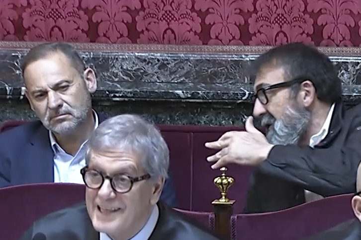 El ex ministro José Luis Ábalos y su ex asesor Koldo García durante una de las sesiones del juicio en el Tribunal Supremo.