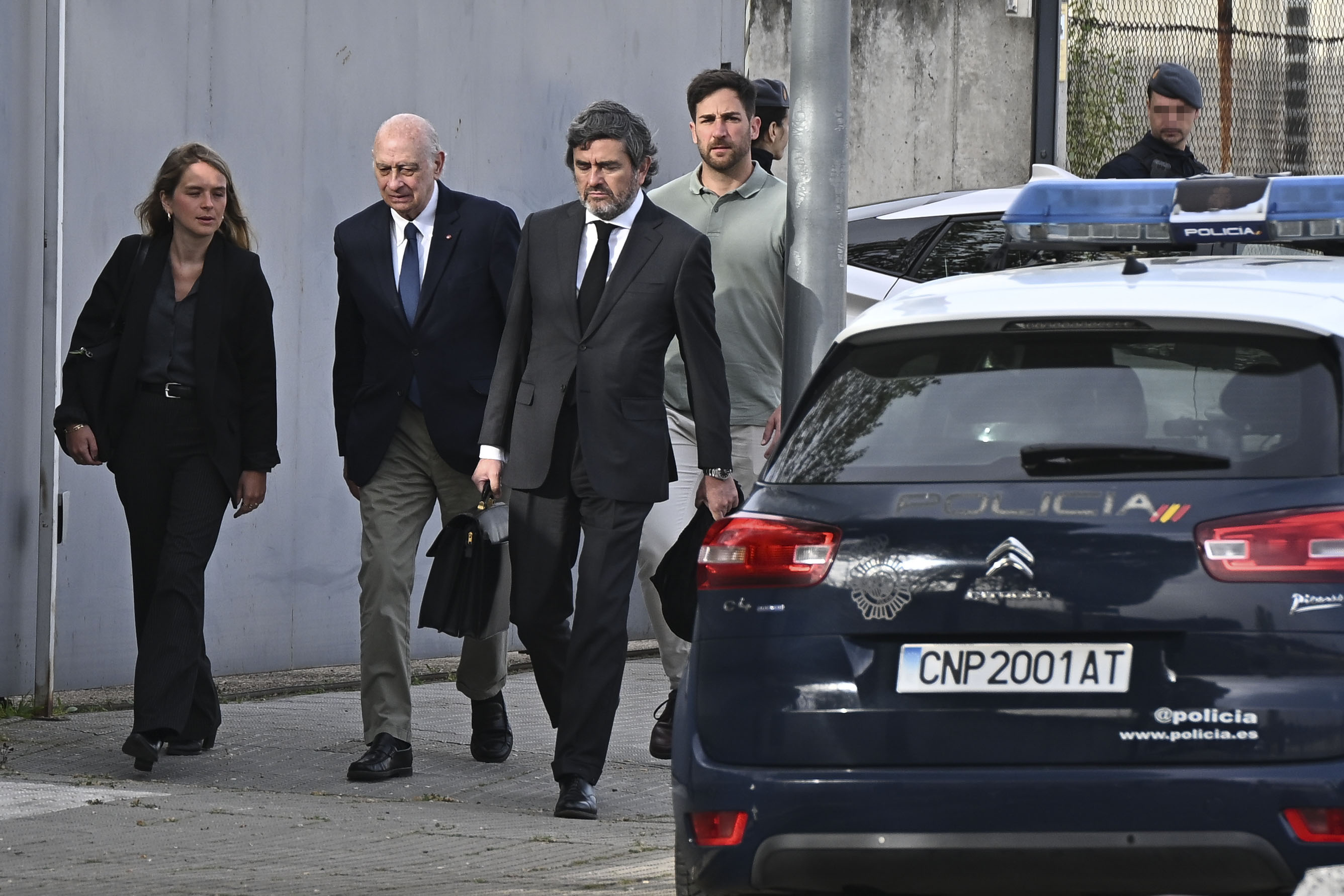 El ex ministro del Interior, Jorge Fernández Díaz, a su llegada este martes a la sede de la Audiencia Nacional.