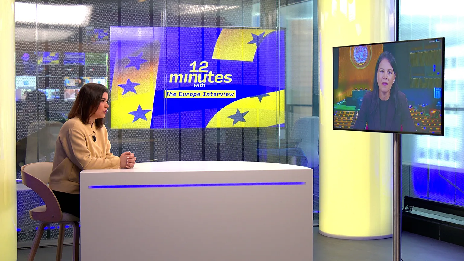 Annalena Baerbock, the President of the 80th session of the United Nations General Assembly (UNGA), during an interview for 12 Minutes With. 