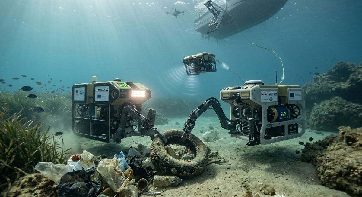 Parece ciencia ficción pero es real: la UE da luz verde a robots que limpien residuos del fondo del mar