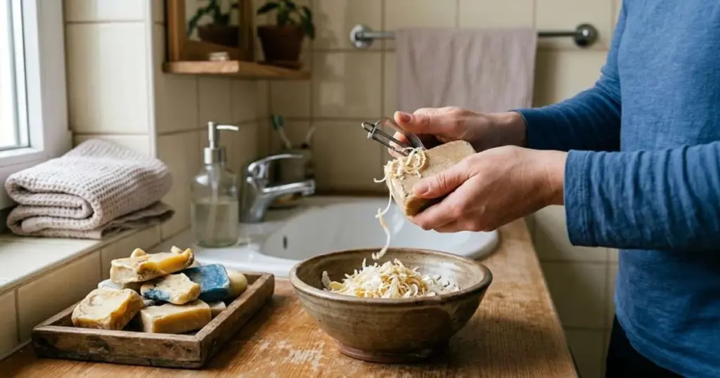 El descascar jabones viejos con un pelador de patatas: el truco genial que no conocías