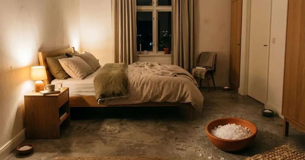 El rincón secreto de tu dormitorio que atrae energía negativa (y cómo el sal grosso lo soluciona)