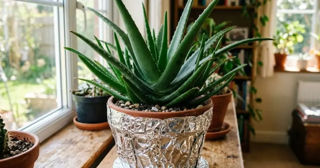 El truco del papel de aluminio para revivir tu aloe vera