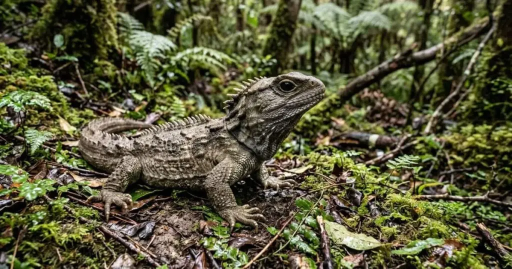 El tuátara: el reptil prehistórico que camina por Nueva Zelanda