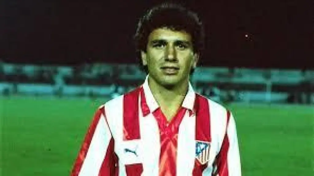 Eusebio Sacristán, durante su etapa como jugador del Atlético de Madrid.