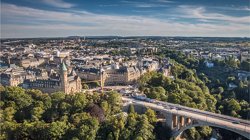 A view of Adolph Bridge in Luxembourg City