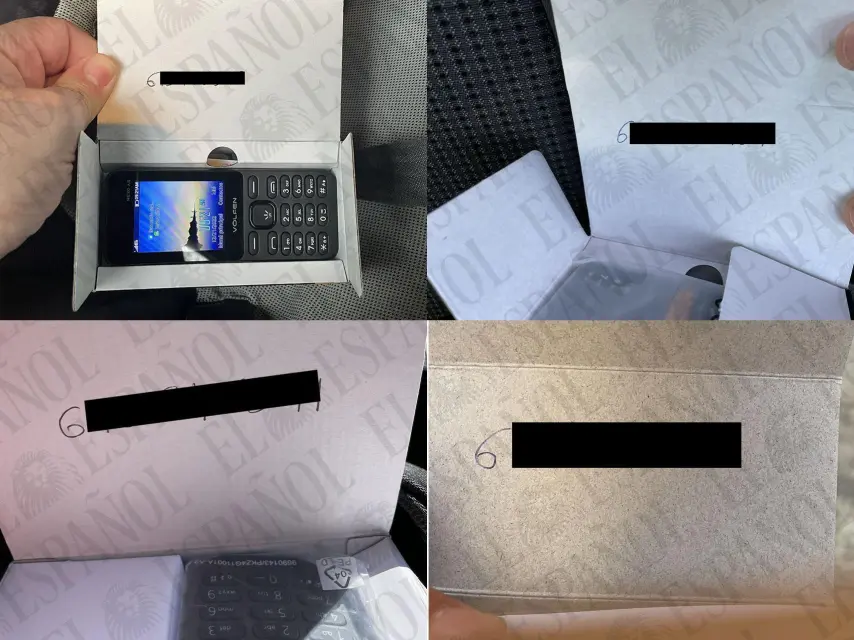 Fotografías de las 'cafeteras' de Koldo García con los números apuntados en cada caja.