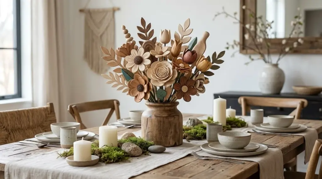 Flores secas que cogen polvo: el ramo de madera de Action para un hogar eterno