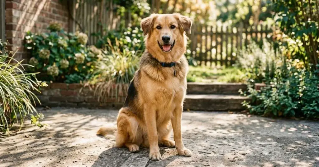 Laadorable mezcla de Golden Retriever y Pastor Alemán que enciende debates en internet