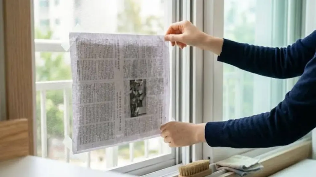 Mosquitera impecable y sin frotar: el truco del periódico para eliminar la calima