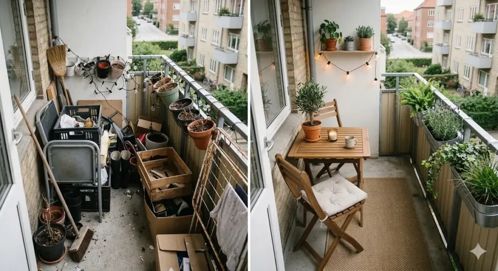 Muebles de exterior impecables en tu balcón: el truco para que luzcan nuevos