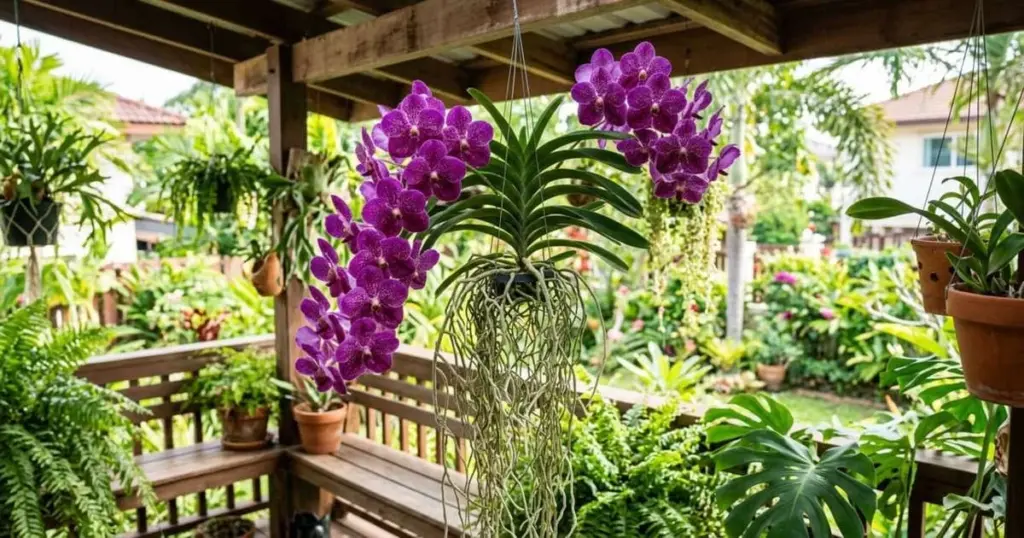 Orquídea Vanda tailandesa: ¡la flor que cuelga y cautiva sin tierra!