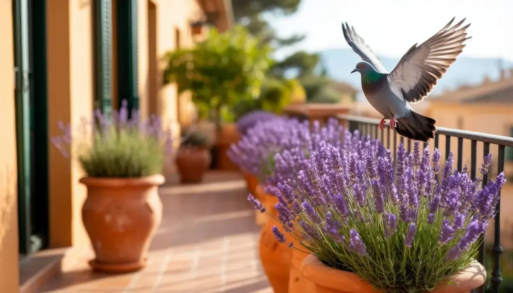 Palomas (Columba livia domestica) en tu balcón: el truco legal para echarlas