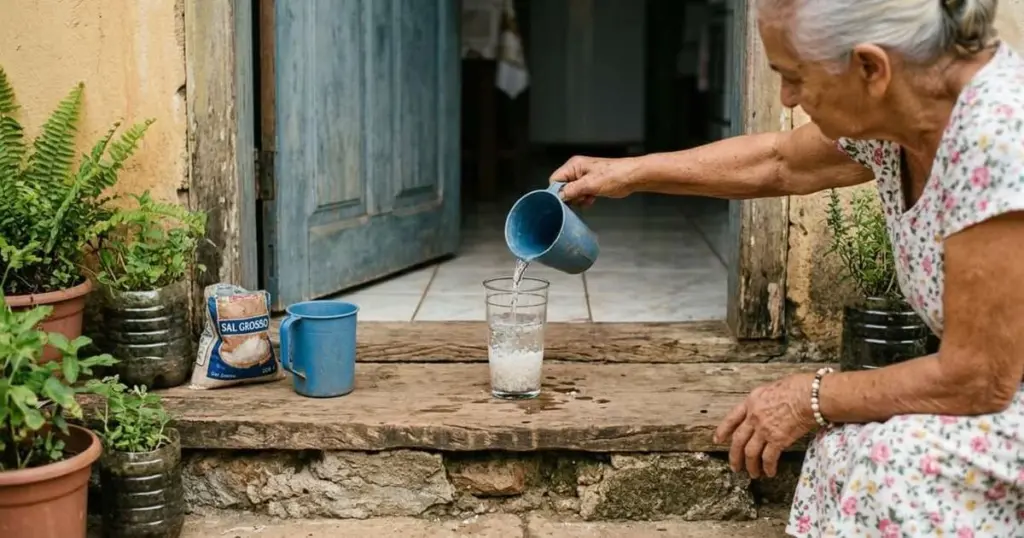 Por que as pessoas deixam um copo com sal grosso atrás da porta? A verdade surpreendente