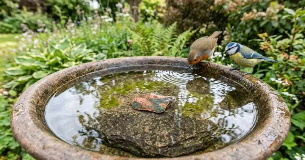 Por qué los jardineros expertos añaden cobre a los bebederos de pájaros