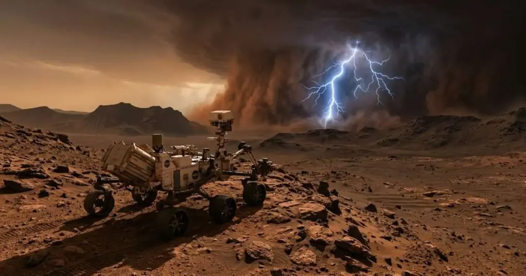 Rayos en Marte: El rover Perseverance captó un fenómeno que desafía la física