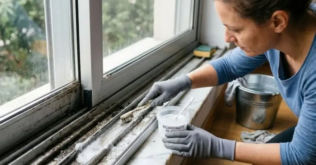 Rieles de las ventanas como nuevos: por qué pongo bicarbonato de sodio cada mes