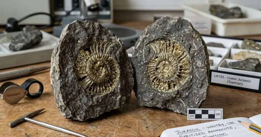 Roca jurásica milenaria en Alemania revela un brillo dorado que nadie esperaba