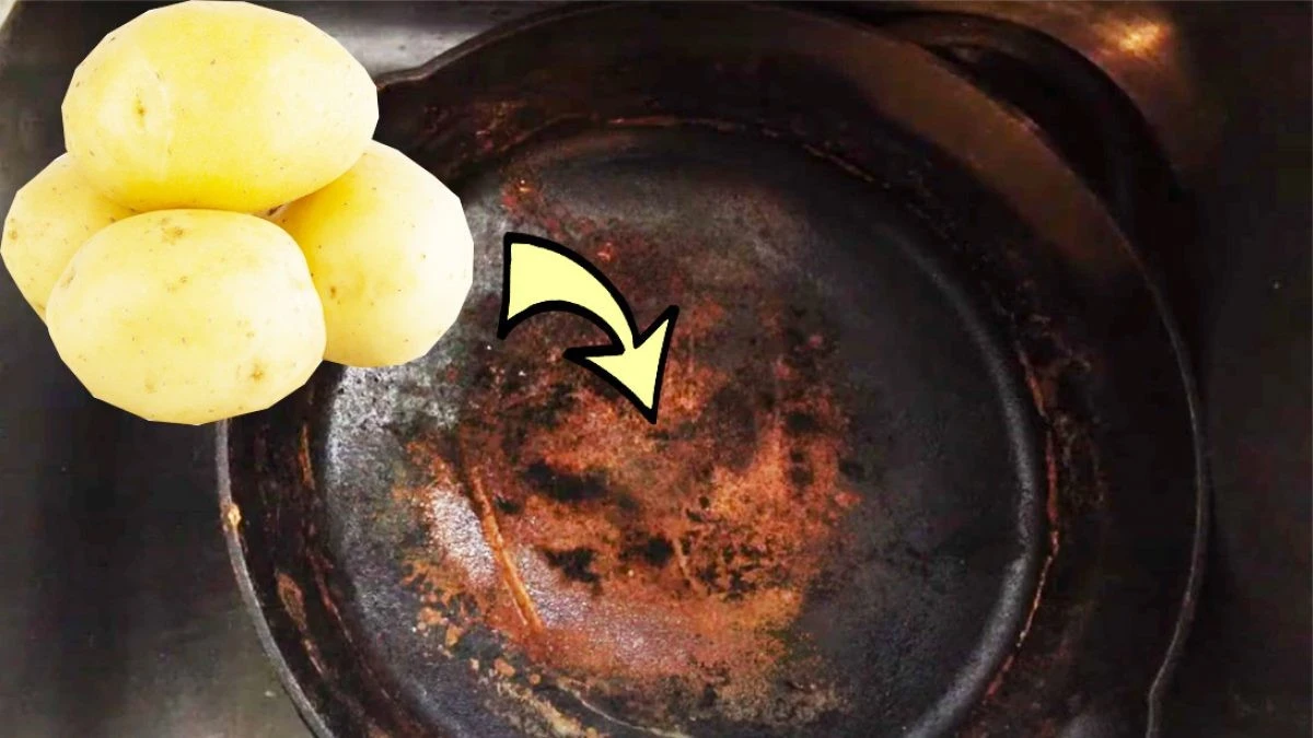 Sartenes oxidadas: usa cáscara de papa y bicarbonato de sodio en 1 noche - image 1