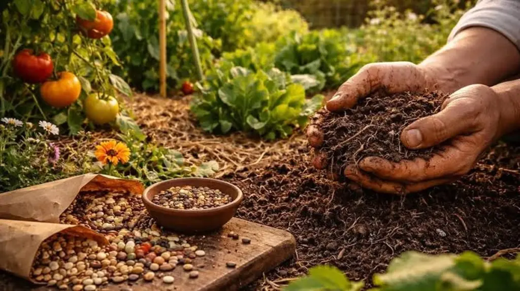 Suelo vivo y semillas campesinas: el truco para un huerto resistente al calor