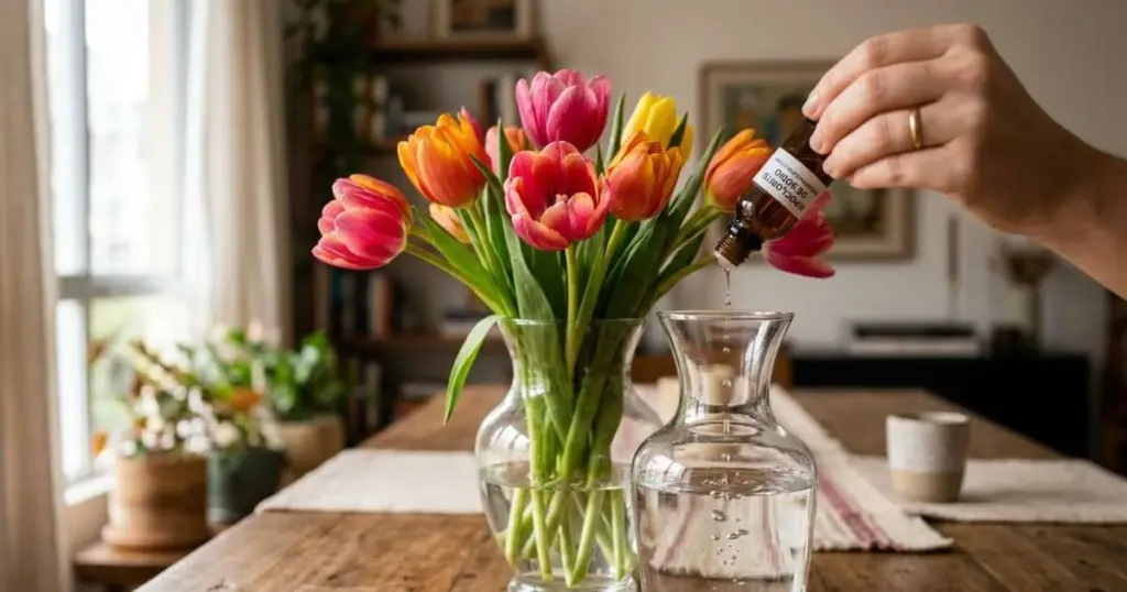 Tres gotas de hipoclorito de sodio: el secreto para que tus tulipas duren semanas