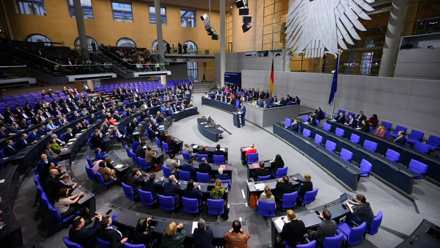 German Chancellor Friedrich Merz makes a government statement on the current foreign policy situation in the German Bundestag, in Berlin, Thursday Jan. 29, 2026