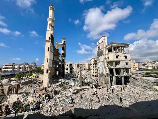 Las ruinas de la mezquita de Al Zahraa en Sidón.