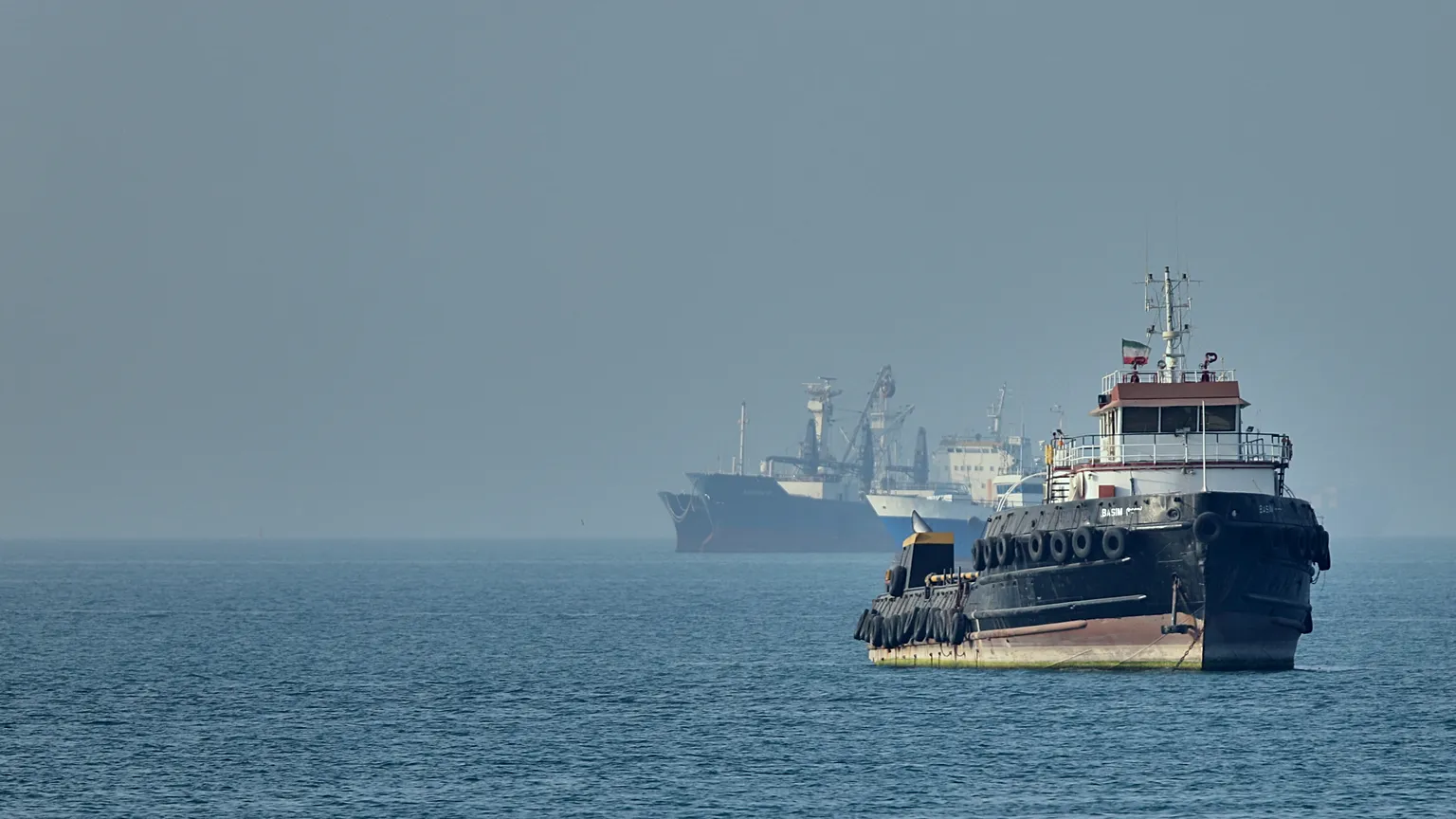 Cargo ship at the Strait of Hormuz