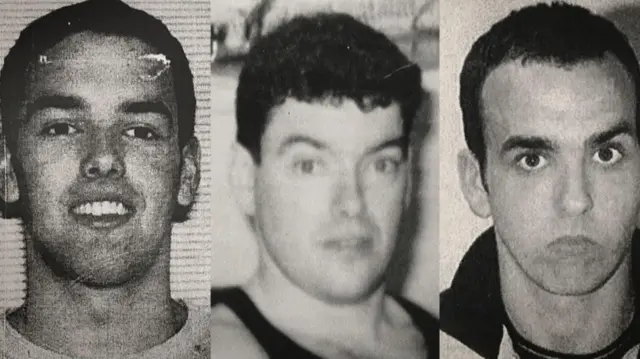 (De izquierda a derecha) Daniel Kinahan, Christopher Kinahan padre y Christopher Kinahan hijo