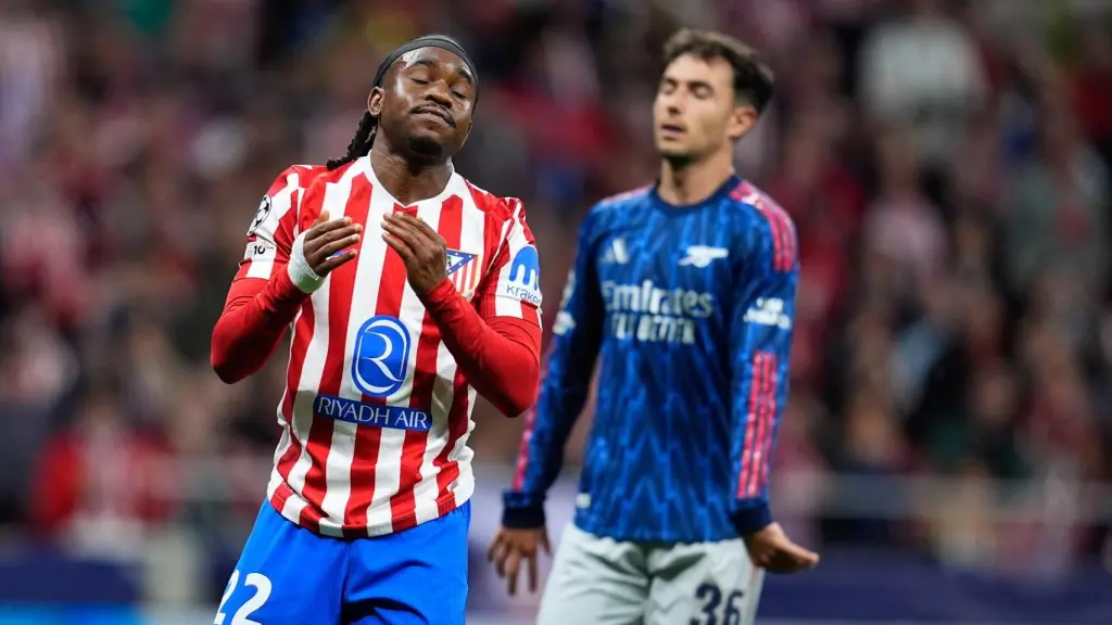 Ademola Lookman, en la ida de las semis de Champions League contra el Arsenal