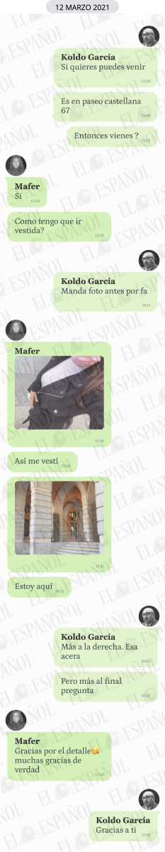 Conversación entre Mafer y Koldo García