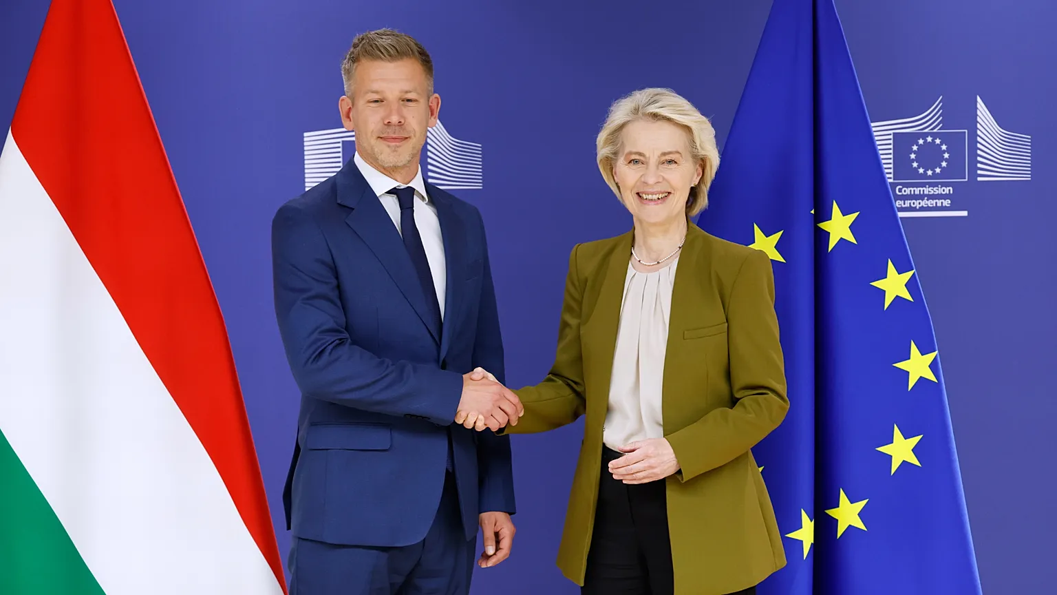 Commission President von der Leyen greets incoming Hungary PM Magyar 