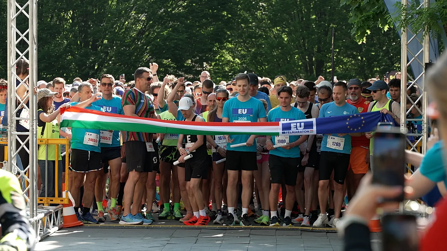 Runners at the starting line on Europe Day 2026