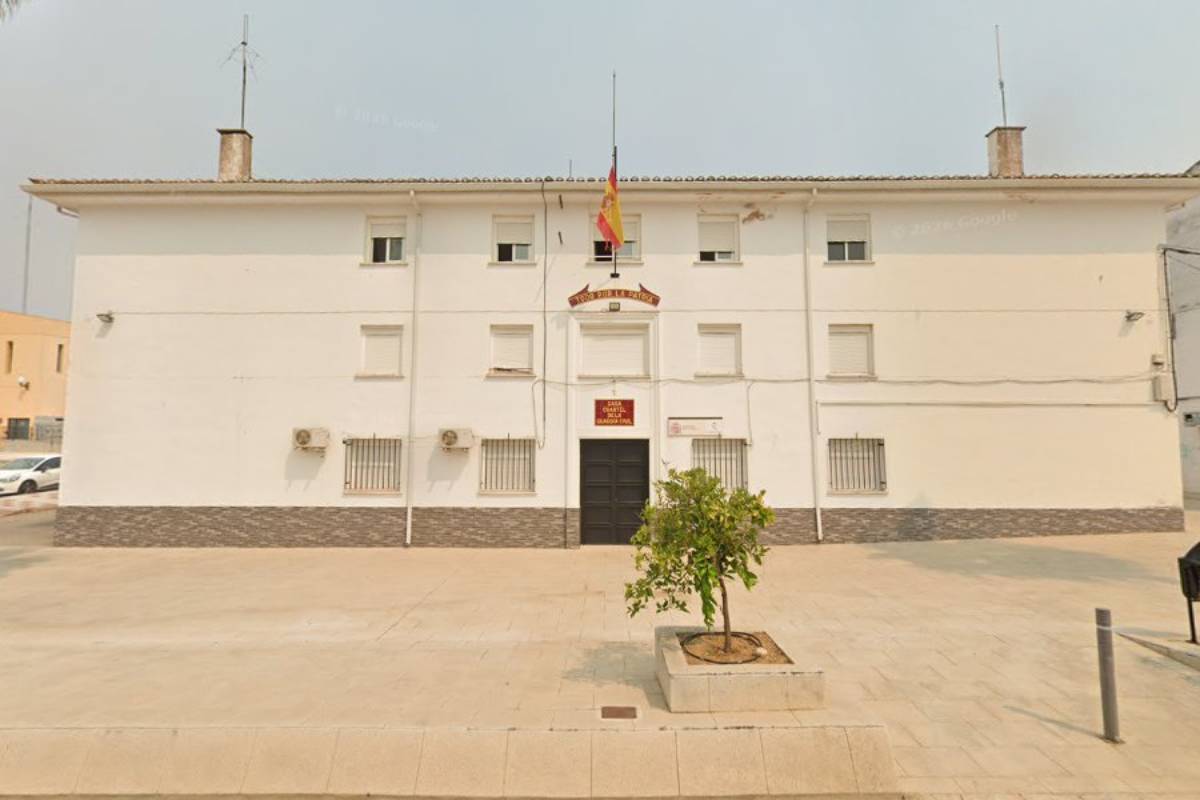 Puesto de la Guardia Civil en Arroyo de San Serván (Badajoz).