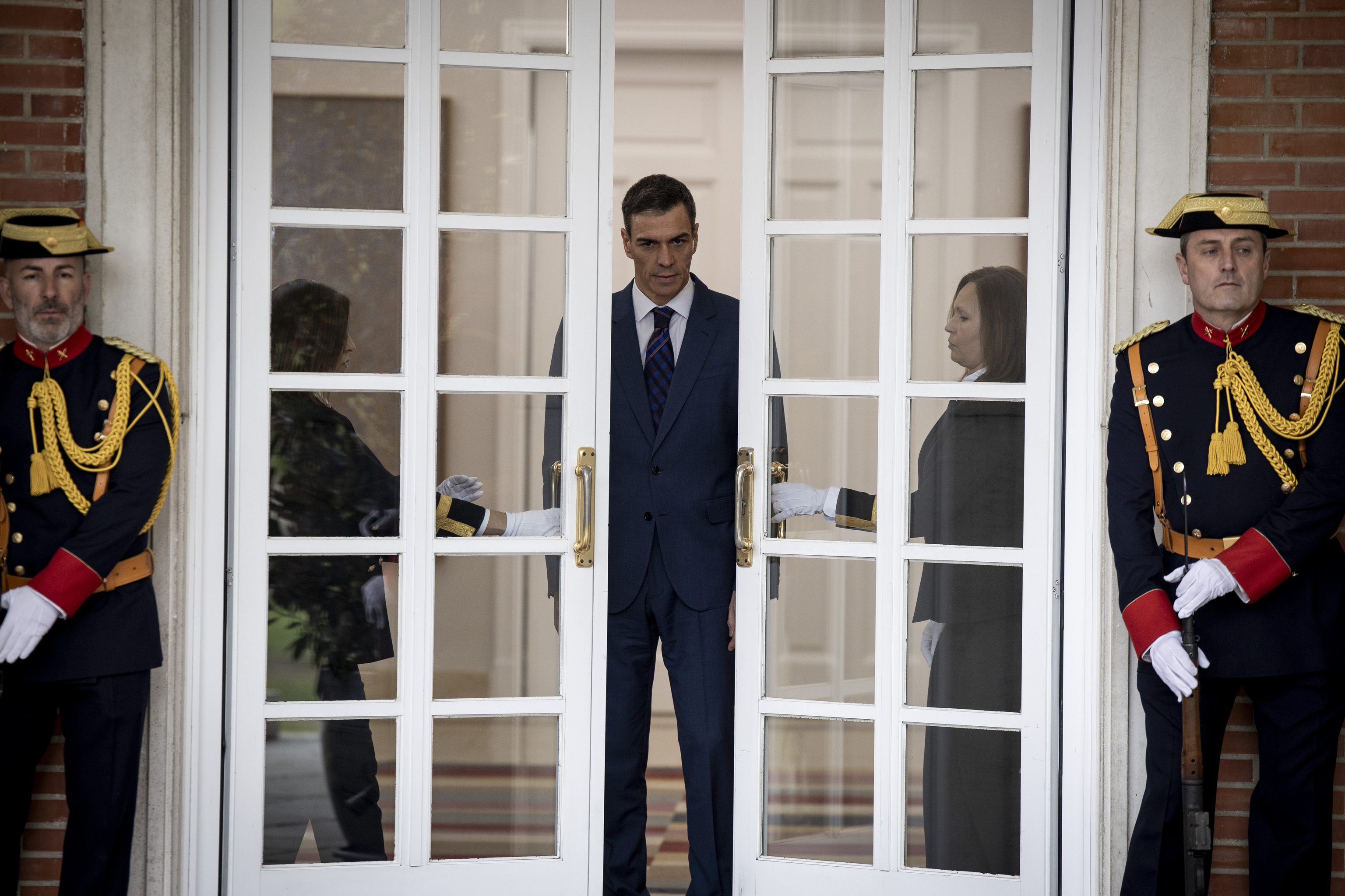El Presidente del Gobierno, Pedro Sánchez, en la Moncloa.