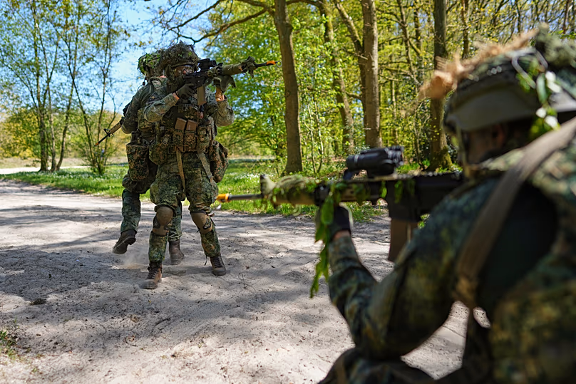 Members of the 10th Infantry Battalion Guard Security Corps National Reserve in Havelte, 25 April, 2026