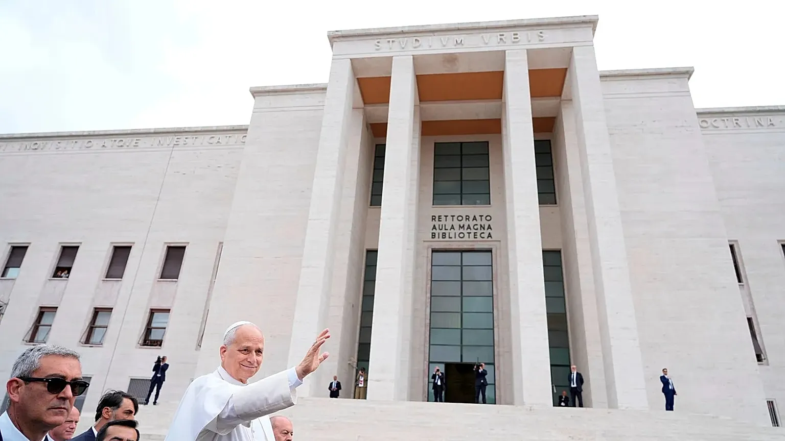 Pope Leo XIV visits Sapienza University to meet with faculty and students in Rome, 14 May, 2026